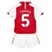 Arsenal Thomas Partey #5 Replika Babykläder Hemma matchkläder barn 2023-24 Korta ärmar (+ Korta byxor)